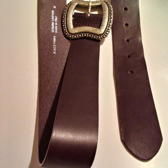 Punto Fibbia Leather Belt Italy Wm Med 34-38\
